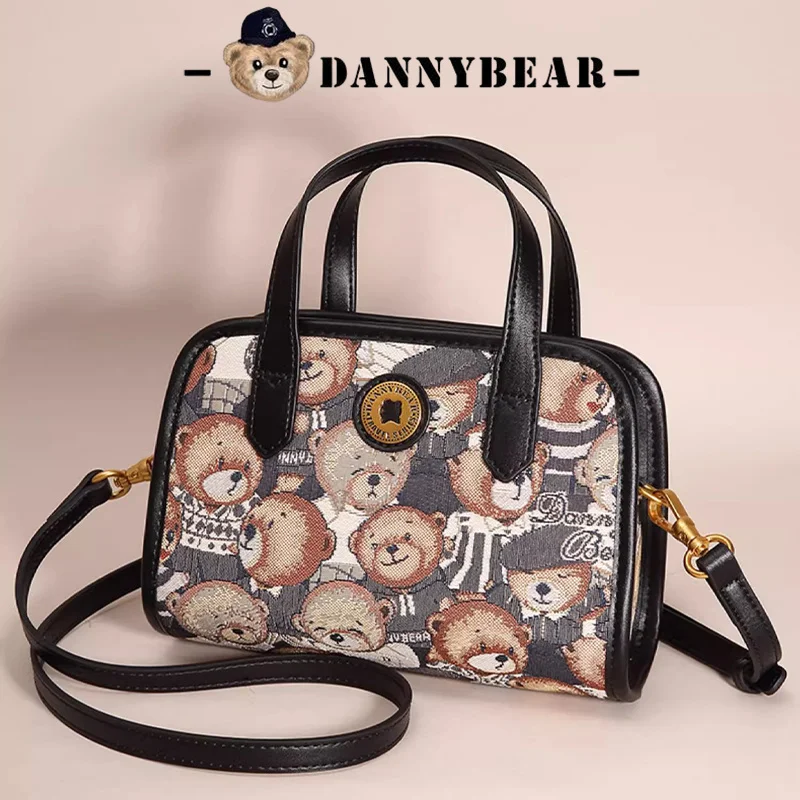 Danny Bear Vintage Bear Series Handbag Crossbody Bag Women'S Personalized Camera Bag Casual Commuting Cloth Bag Surprise Gift