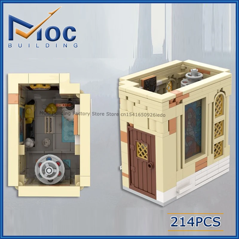 MOC – série de films classiques, préfets de scène, salle de bain, modèle modulaire, blocs de construction, Collection, jouets d'exposition, bricolage, briques à assembler, cadeau
