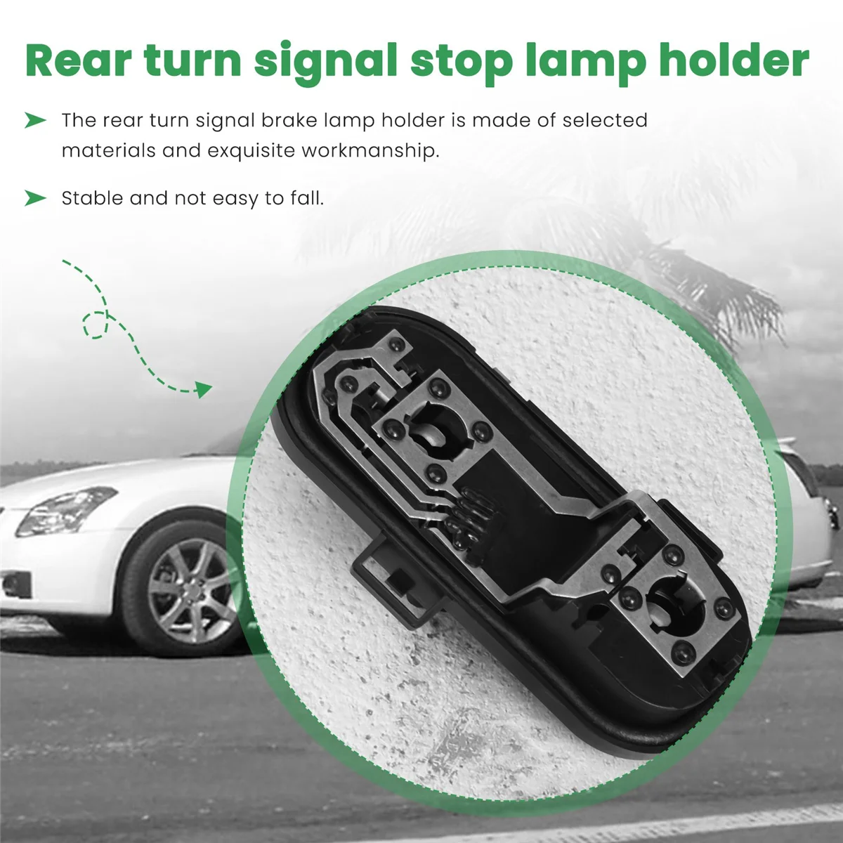 حامل لمبة ضوء الذيل الخلفي الأيسر ، مصباح توقف الفرامل ، مقبس لمبة ثقب لنيسان قاشقاي