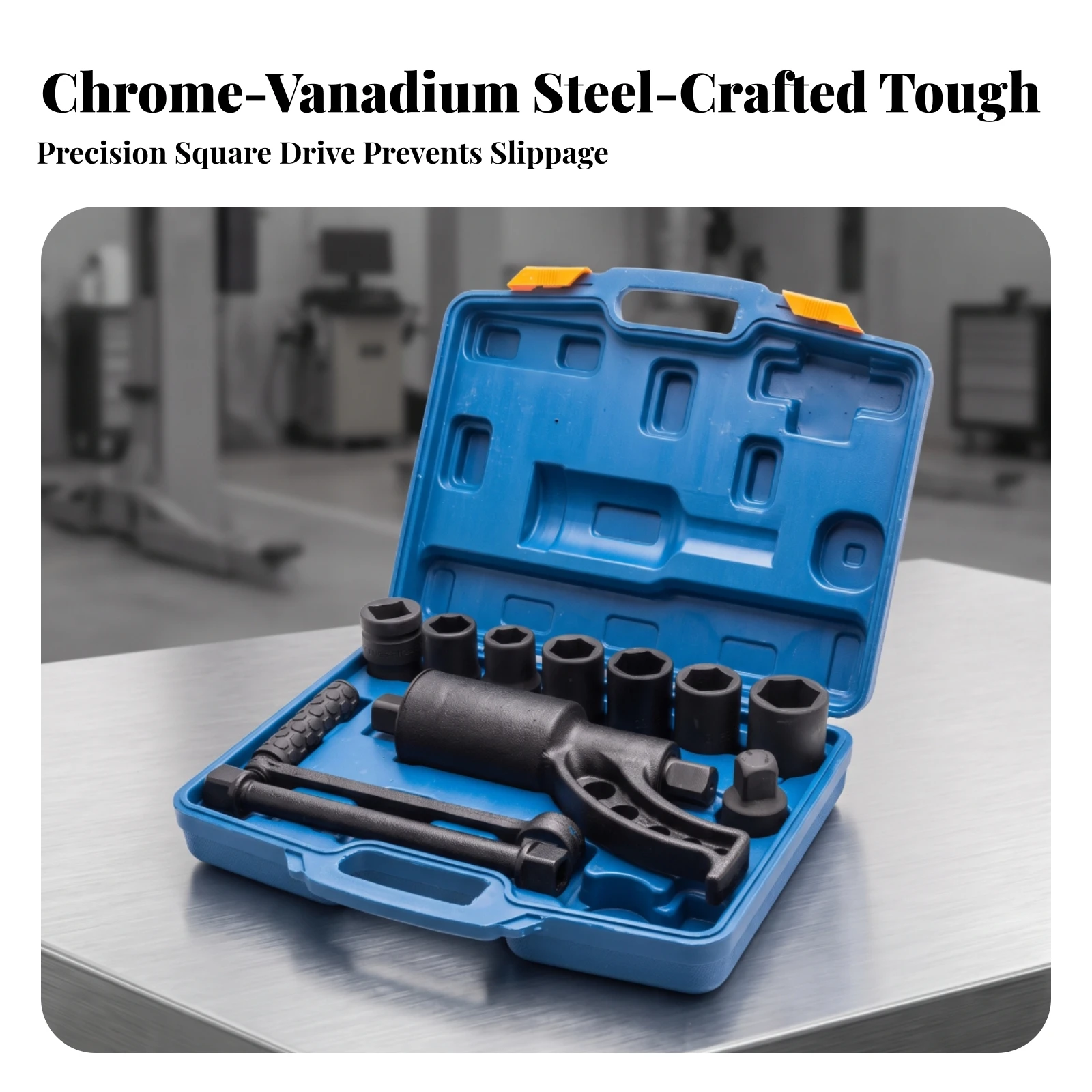 Rotational Force Multiplier Wrench Set with Carrying Case Heavy-Duty Lug Nut Remover Wrench Set Lug Nut Remover with Case Sturdy