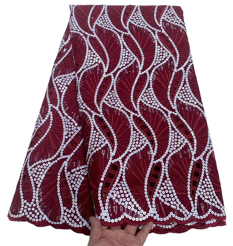 Embroidery Handcut French Lace High Quality African Organza Lace Tulle Mesh Fabric Nigerian Dubai Traditional Occasional Wear