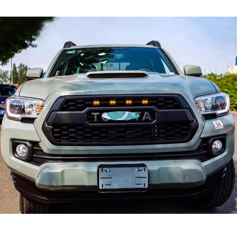 For NEW Toyota Tacoma Racing Grills ABS Front Bumper Splitter Cover Accessories CAR Grill Body Kit 2016-2023 Year