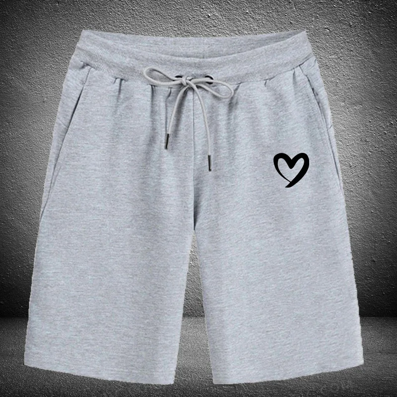 Fashionable men's summer solid color shorts, elastic loose fitness shorts, breathable sports and casual 5-point pants