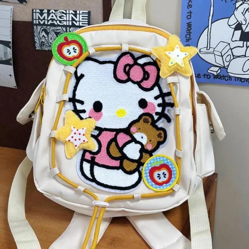 

Sanrio Hello Kitty студенческий школьный рюкзак для девочек легкий дышащий износостойкий плечевой ремень большой вместимости Multi-Ba