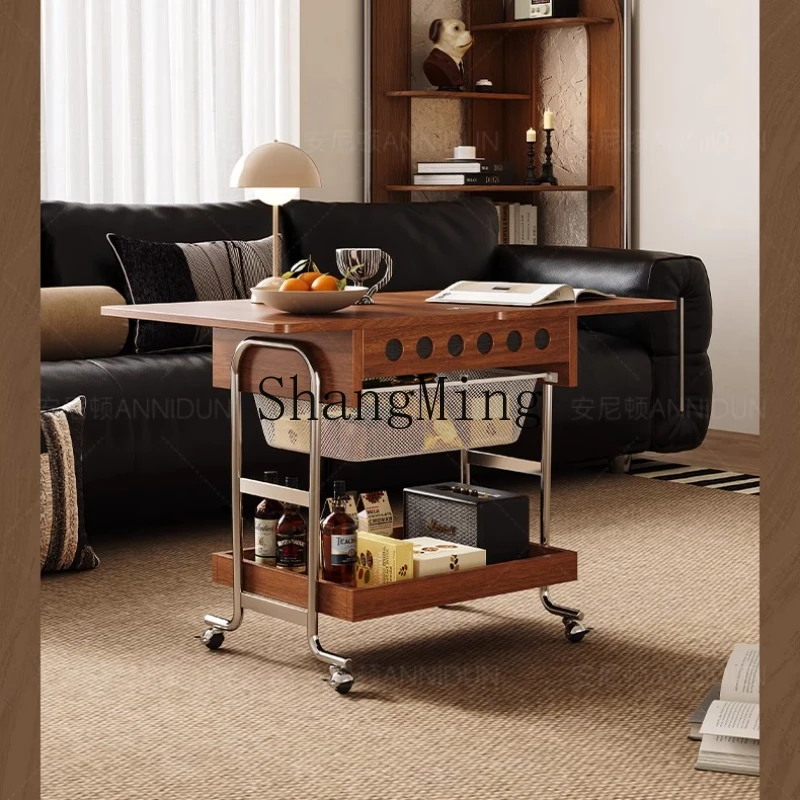 

SM new trolley storage multi-function mobile side sofa home foldable