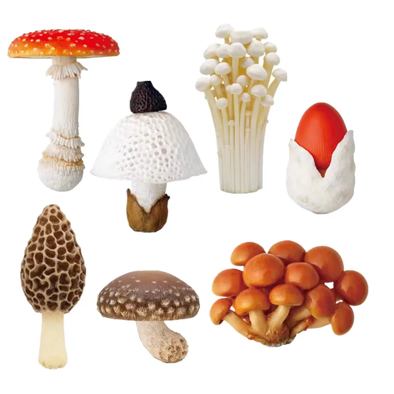 IKIMON Gacha Soft Mushroom Model Pendants Capsule Toy Doll Kids Gift Figure Accessories Collect Ornaments