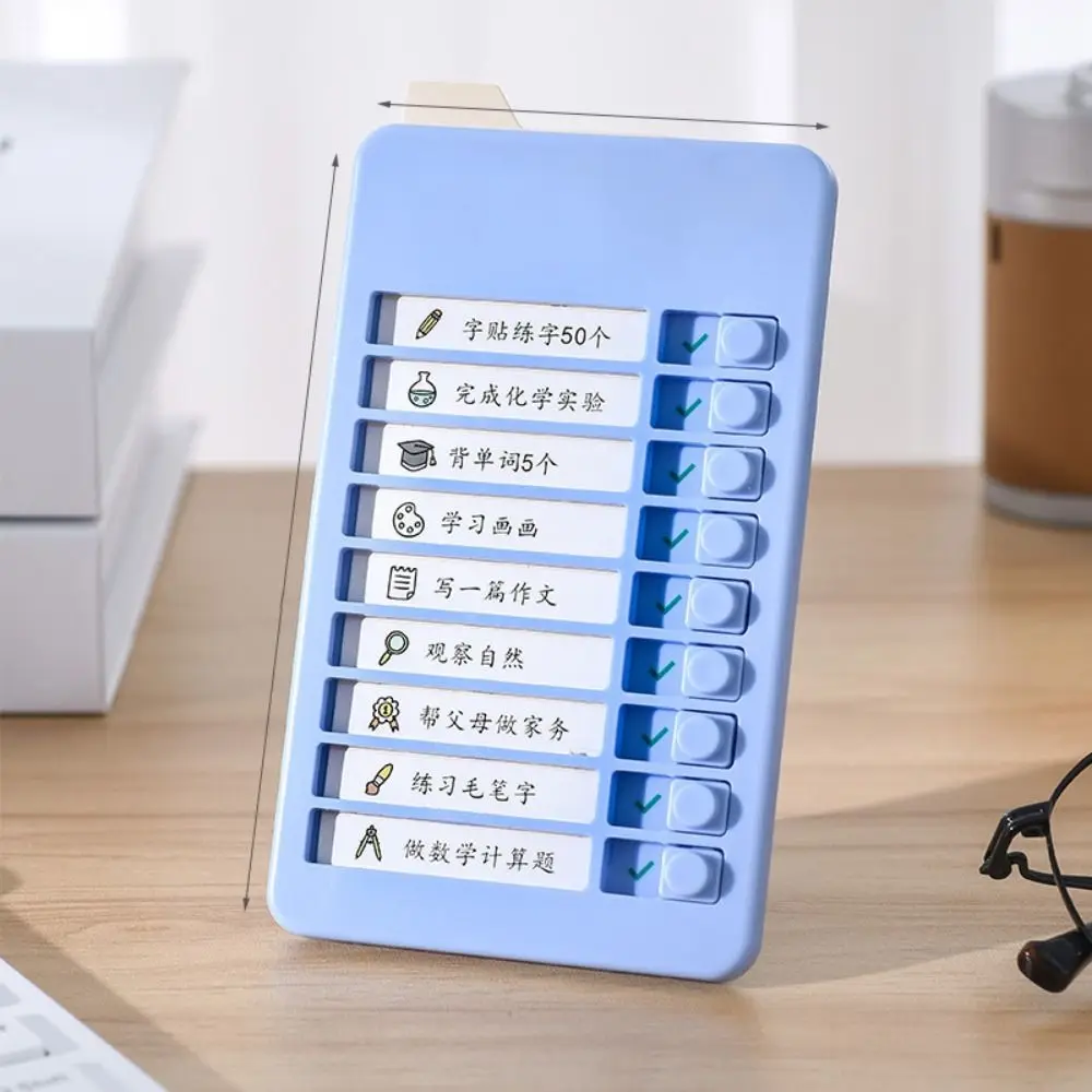 Tarjeta perforadora desmontable de buena hábitat, tablero de planificación de tareas diarias de dibujos animados de Panda, lista de verificación de tareas y notas