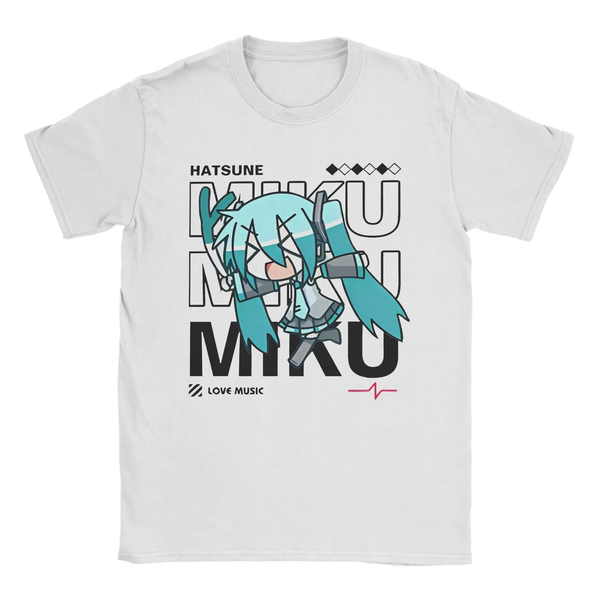 男性女性のアニメ初音ミク-tシャツボーカロイド綿服クール半袖ラウンドネック-tシャツビッグサイズ-tシャツ
