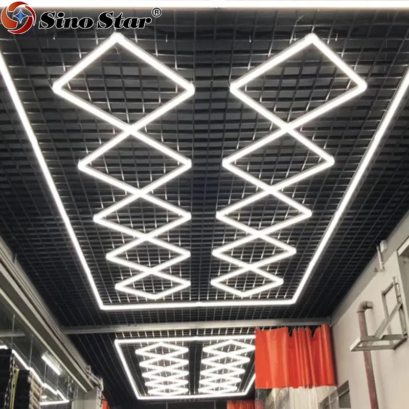 Led Rhombus Light Aluminum Housing One-step Seamless Connection LED Working Light for Car Workshop Detailing Washing Repair