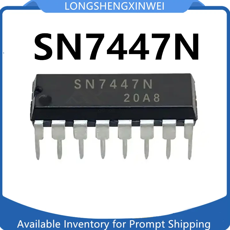 Chip decodificador de siete segmentos, controlador IC de circuito integrado en línea, SN7447N, 7447N, SN7447AN, DIP16, 1 piezas, nuevo