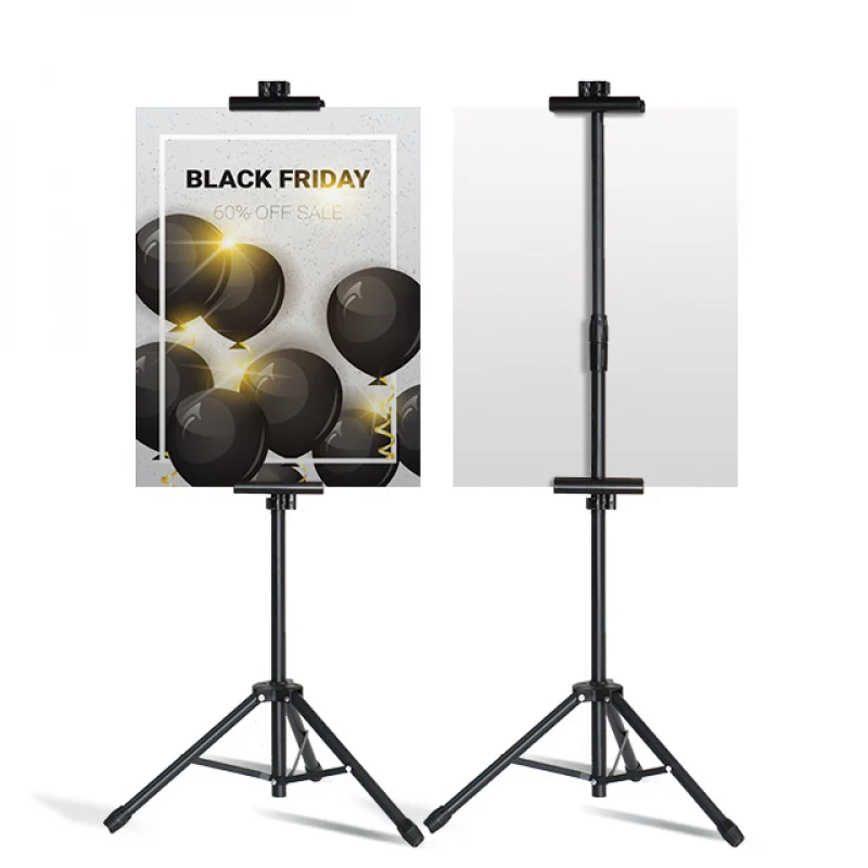 

customized.Hot Selling Adjustable Height Portable Tripod Presentation Stand Metal Display Easel Collapsible Portable Artist Flo