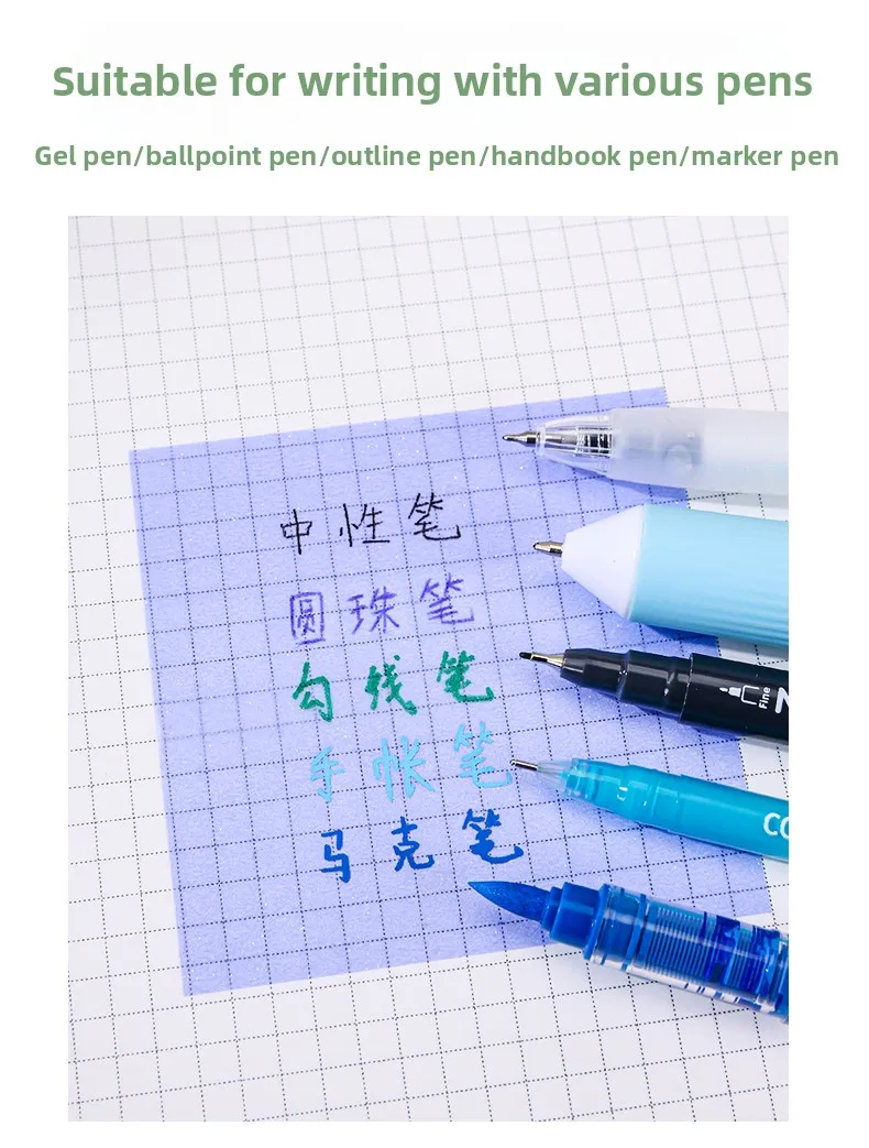 LANGUO ​ 80 Blatt/Box, selbstklebende Notizzettel im Pull-Format, perlmuttartiges transparentes Papier, selbstklebende Notizblöcke für Büro- und Schulbedarf – Detail 3