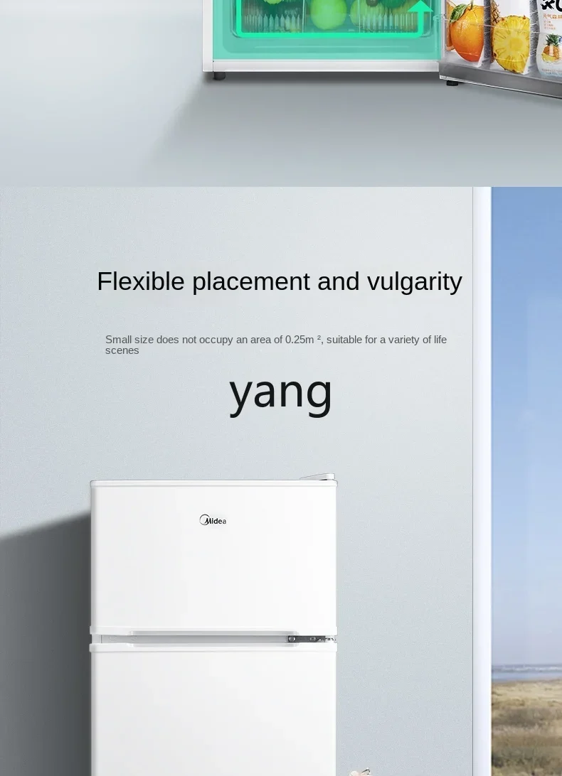 CX  Double Door Two Door Refrigerator Household Small Energy Saving Mini Mini Refrigerator