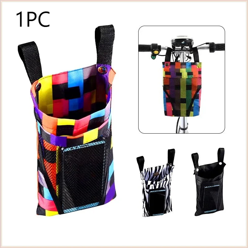 Detachable Waterproof Bike Front Basket, Multi-Purpose Bicycle Scooter Storage Bag Handlebar Phone Pocket Cycling Accessories