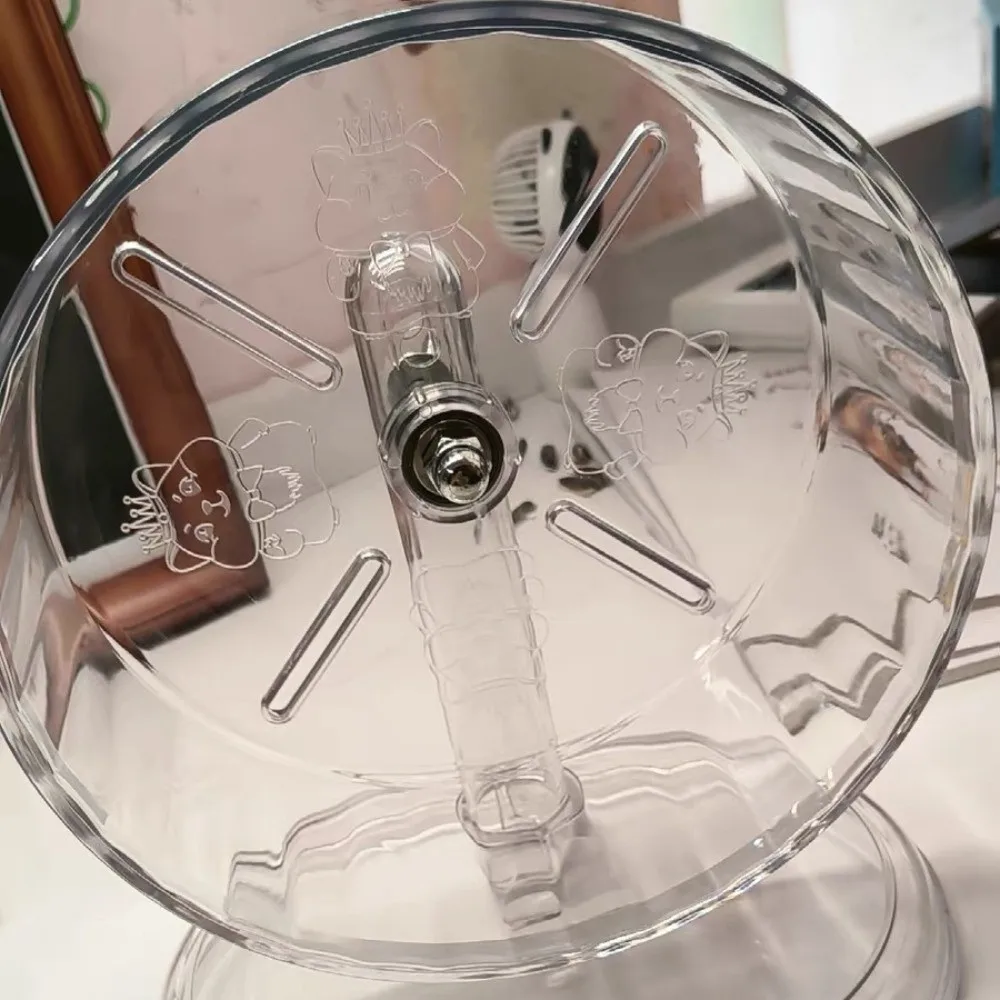 Silent Bracket Hamster Running Wheel Roller High-quality Stand Golden Hamster Exercise Wheel Rotatory Clear
