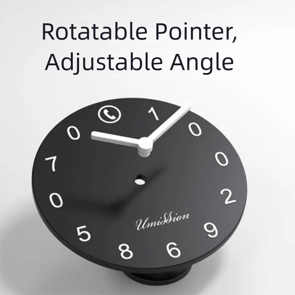 クリエイティブ一時的な駐車カード時計の形再利用可能な電話番号プレート黒/白パークストップサイン車の一時停止標識