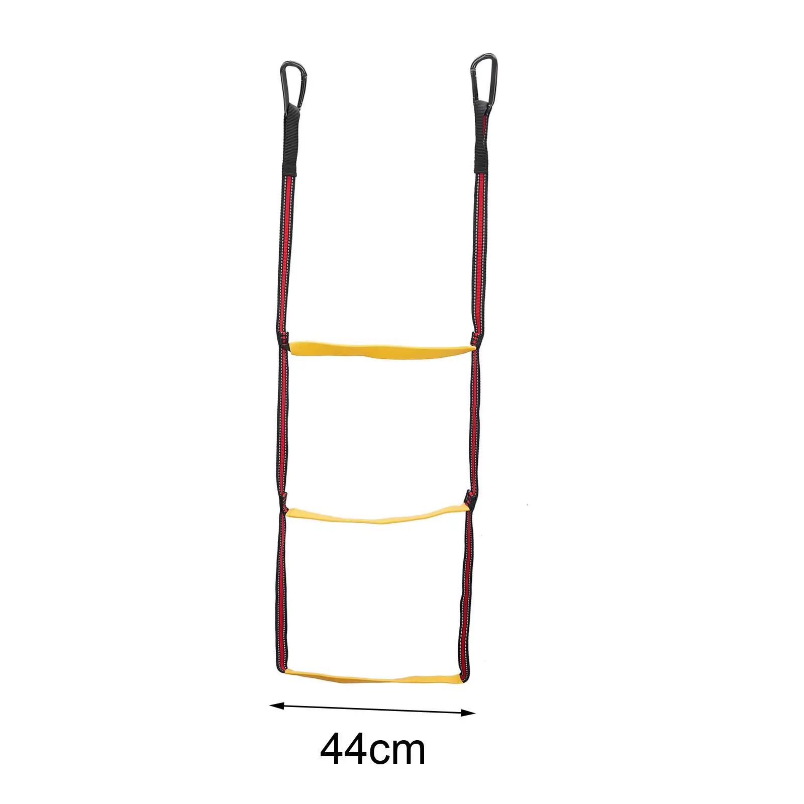 Foldable 3 Step Rope Ladder Anti Skid Surface for Boat Rib Kayak Docking Sailing Outdoor Sports Durable Nylon Material