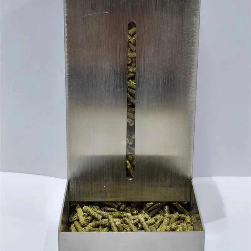 الفولاذ المقاوم للصدأ المغذية شينشيلا أرنب غينيا خنزير حمامة الدجاج الحيوانات الأليفة الصغيرة السلحفاة المغذية التلقائية الفولاذ المقاوم للصدأ النقي كبير #3