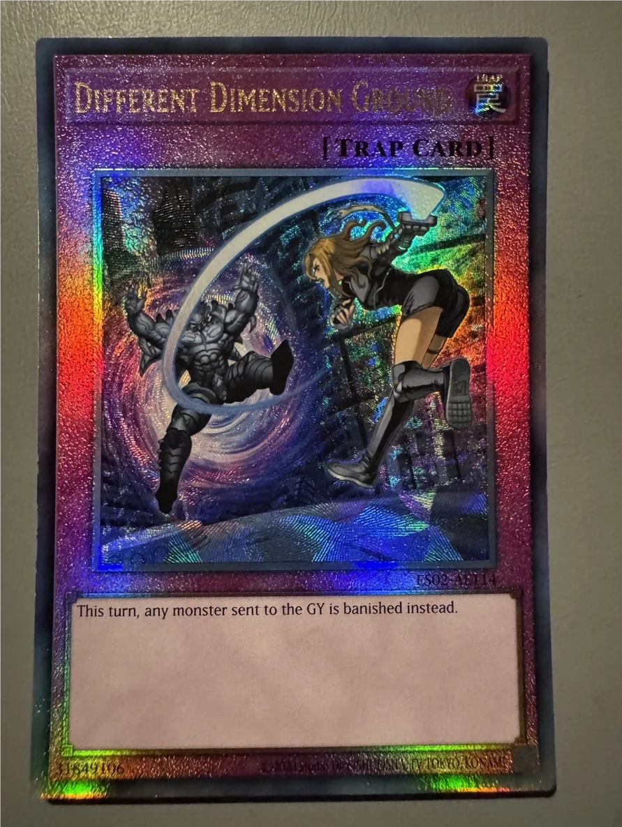 Yugioh KONAMI Duel Monsters ES02-AE114 Different Dimension Ground Ultimate Rare Asian English Official Collection Mint Card