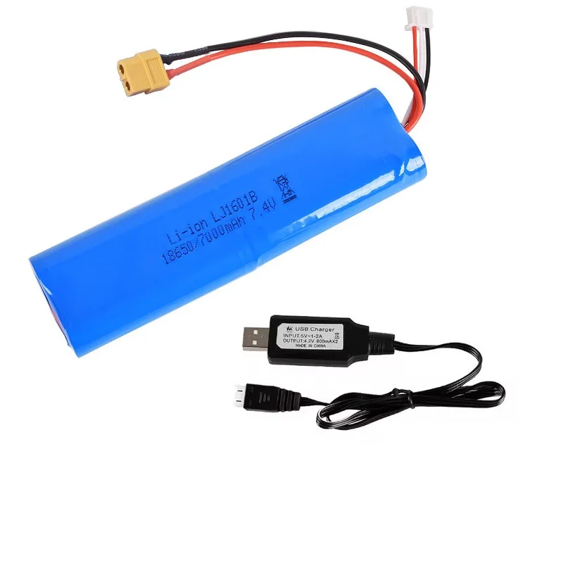 7.4v 7000mAh แบตเตอรี่ Li-Ion 18650 XT60 ปลั๊ก L6.2 ปลั๊ก Tamiya สําหรับ Henglong RC ถัง 1/16 อะไหล่ 3818、3819、3889、3899A、3918、3909