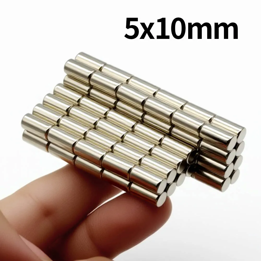 Aimant néodyme Super fort 5x10mm N35 NdfeB imanes magnétiques permanents ronds aimants puissants pour réfrigérateur