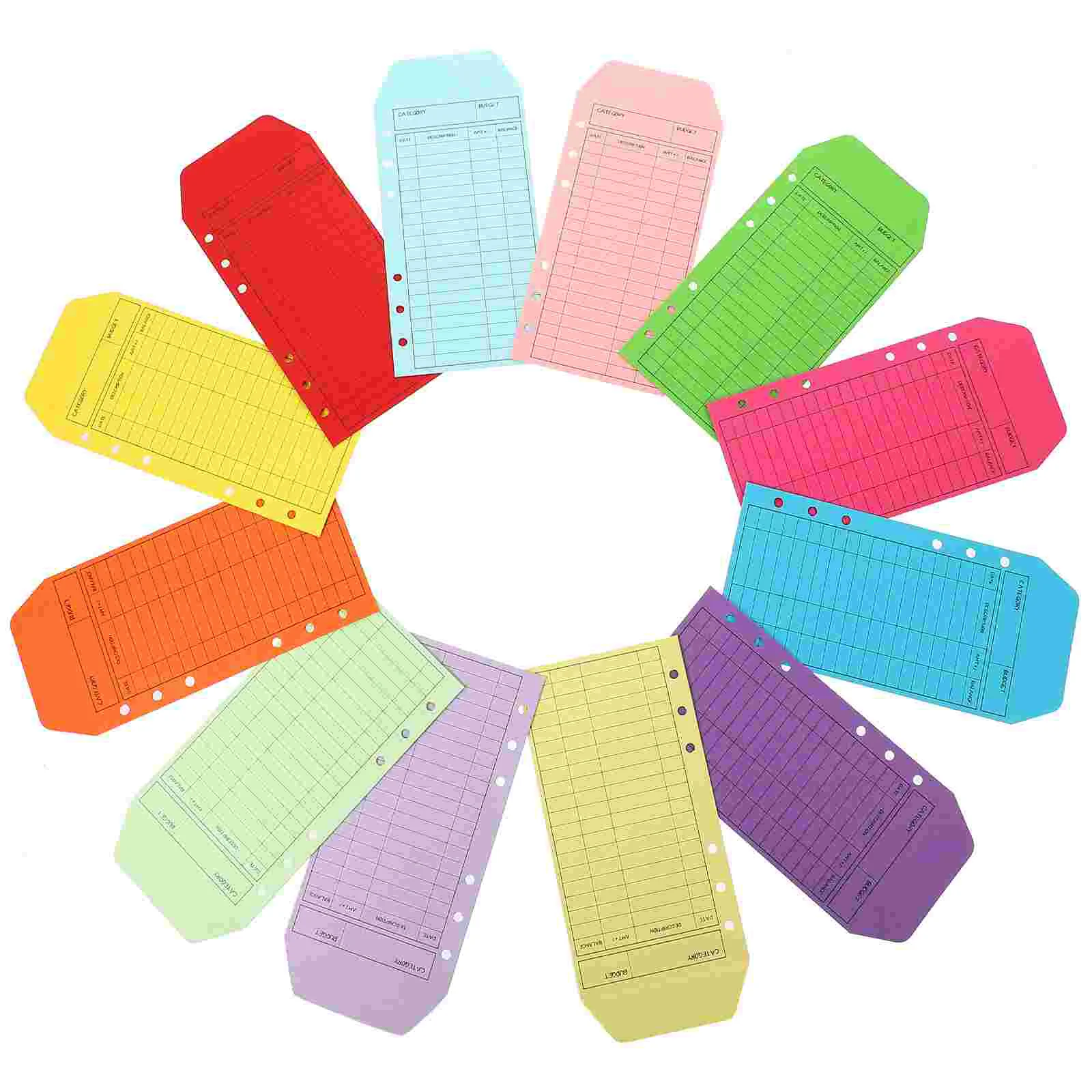 12 Pcs Budget Envelope Colored Kraft Paper Chinese Letter Set Coin Envelopes Binder Cash Envelops Blinder Budgeting