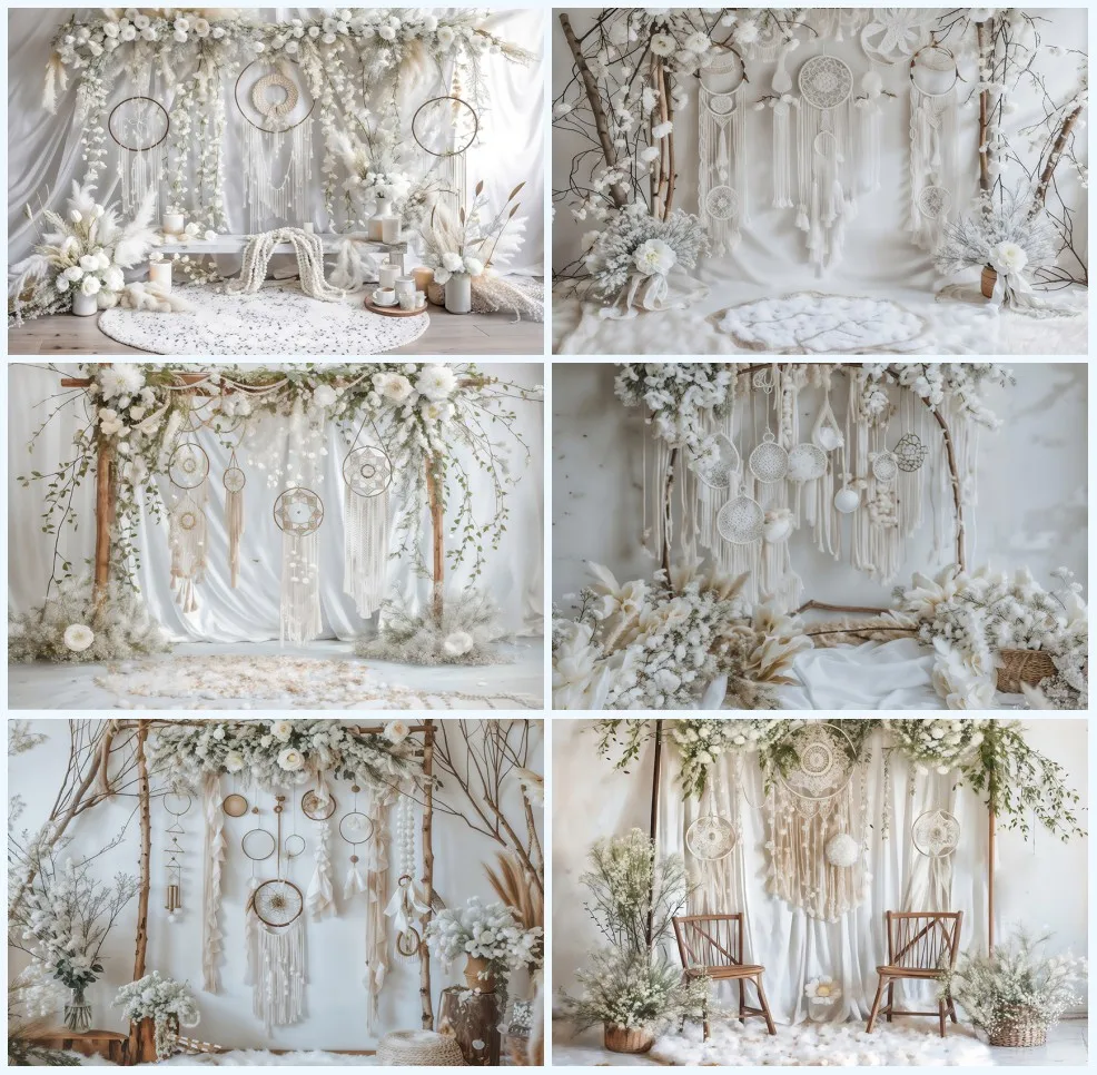 Mehofond Photography Background Spring Dreamcatcher Woodland Girl Birthday Wedding Party Decor Photo Studio Photocall Props