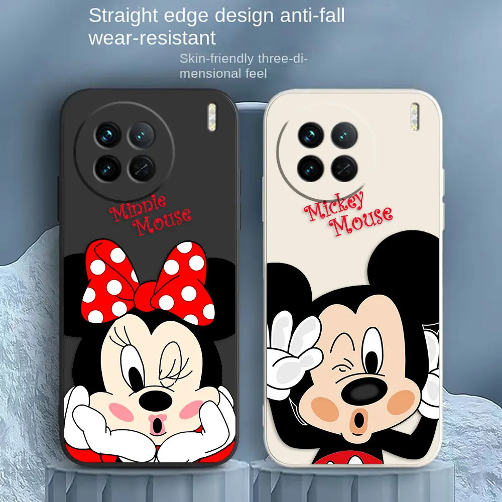 M-Minnie M-Mickey Mouse Phone Case For VIVO X50 X60 X70 X80 X90 V21 V23E V23 V23E V25 V27 V29 4G 5G PRO PLUS Case Funda Shell