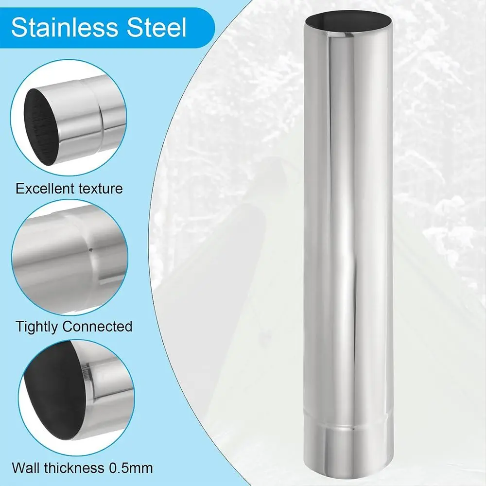 

Аксессуары для походной печи, удлинительная трубка дымохода из нержавеющей стали, диаметр 6 см, круглые дымоходные трубы, трубы для печи, дровяная печь