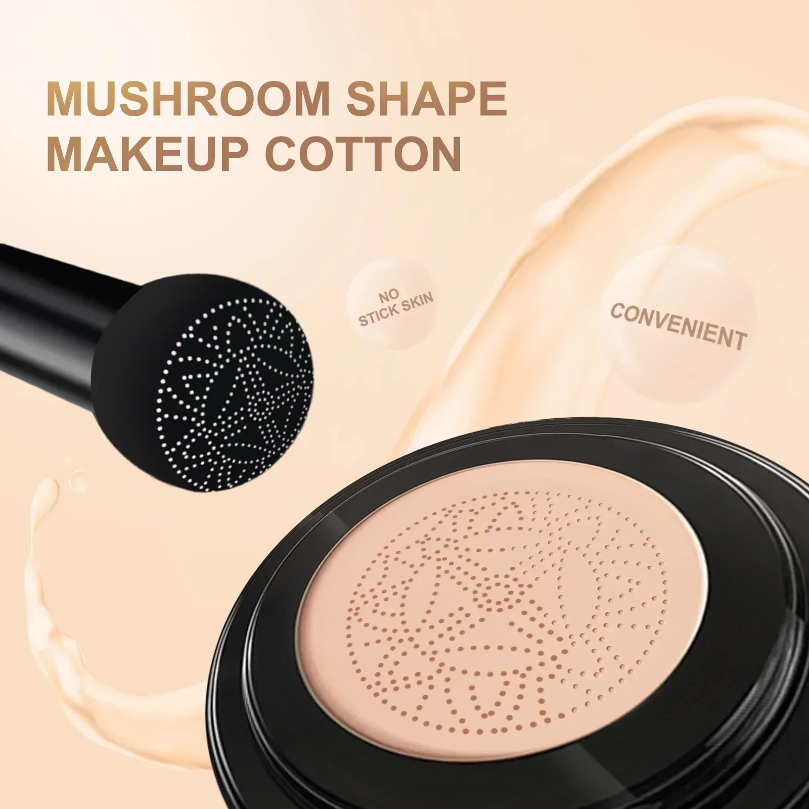 EELHOE Mushroom Head Air Cushion BB Cream Mushroom Air Cushion Covers Facial Defects, Brightens and Moisturizes