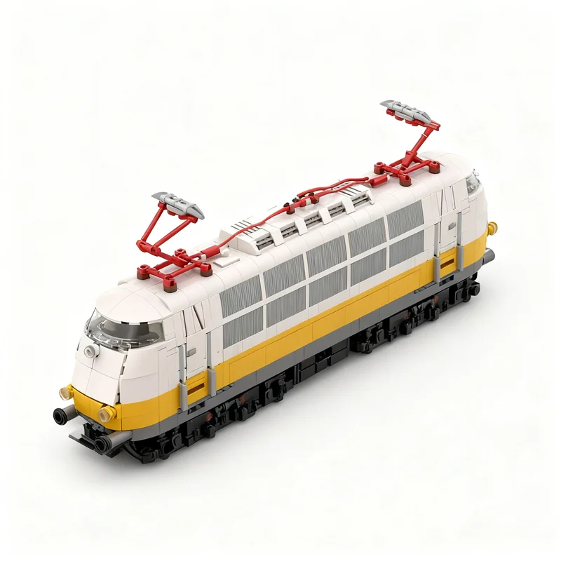 

2592PCS MOC Railway Train BR103 Airport Express White Yellow Model Collectible Display DIY Creative Building Blocks Gift Ideas