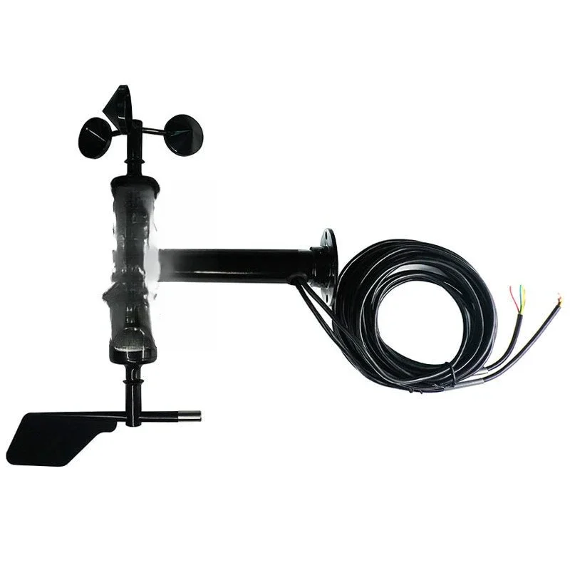 Integrated wind speed and direction sensor, wind speed anemometer, three cup anemometer, wind direction detection