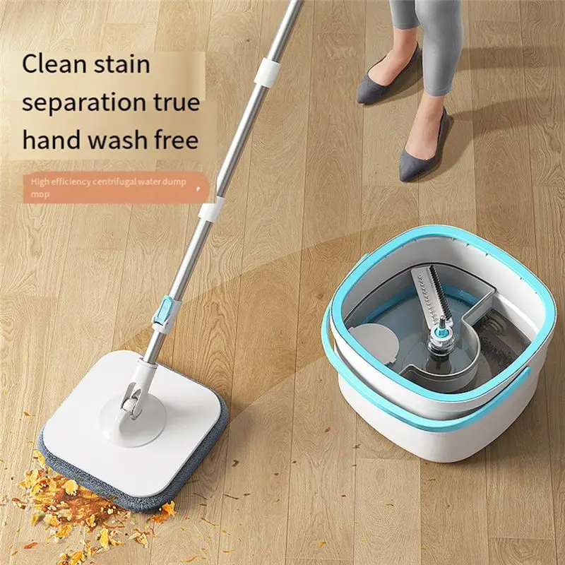 Microfiber Lazy No Hand Washing Floor Floating Mops Household Cleaning Tools Clean Water Sewage Separation With Bucket