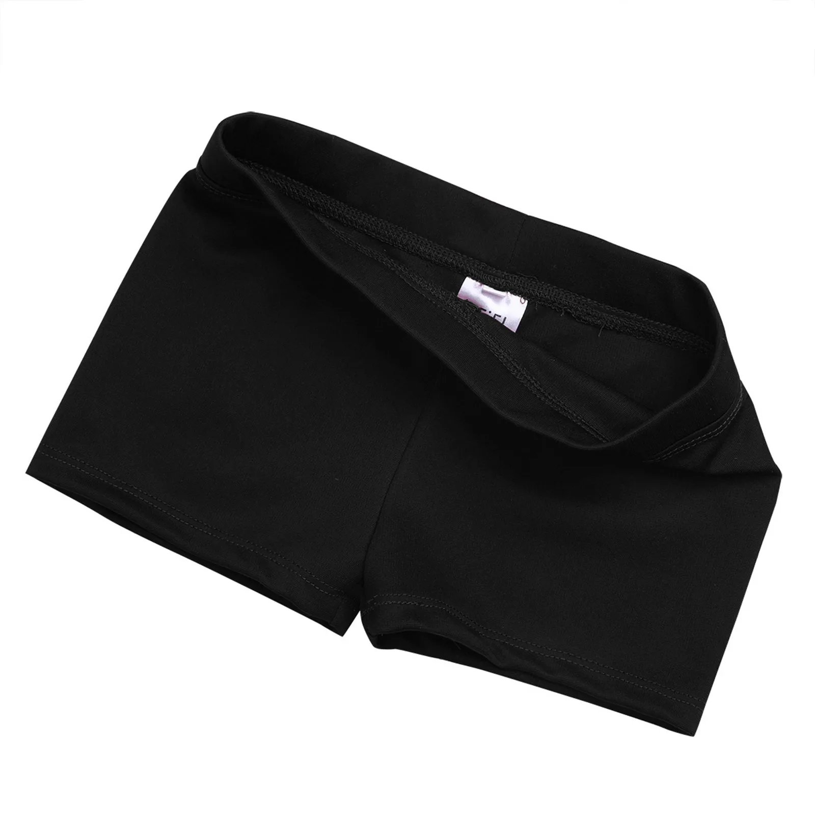 Kids Girl Short Leggings Elastic Waist Shorts Boy-cut Bottoms Children Ballet Dance Gymnastic Workout Fitness Sports Short Pants
