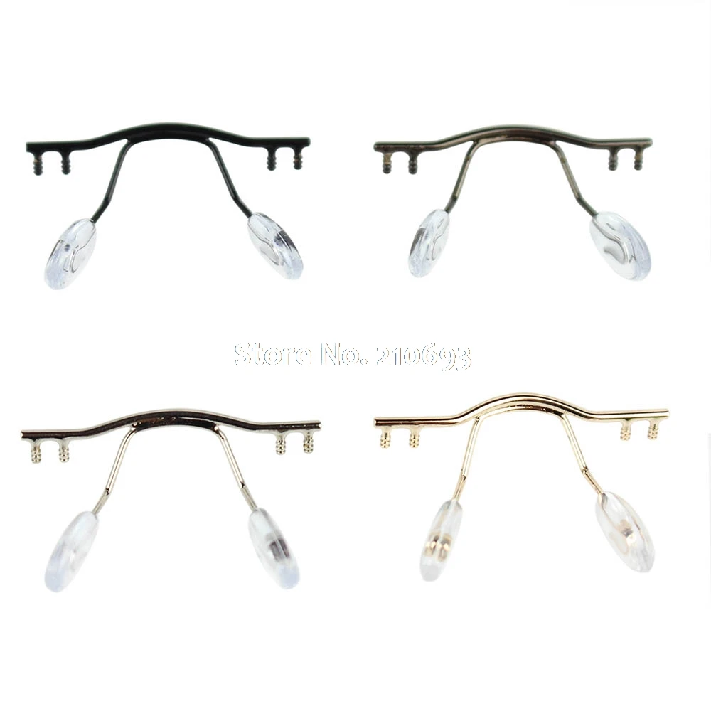 25pcs eyeglasses bridge glasses nose pad arm metal rimless optical frame bridge nose pad holder eyewear accessory