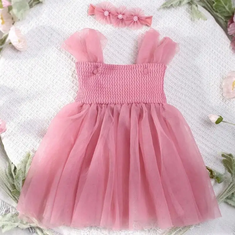 F19F Photo bebê Adeços tule TuleL Dress Reconborn Rouptle Roupable Baby Dress