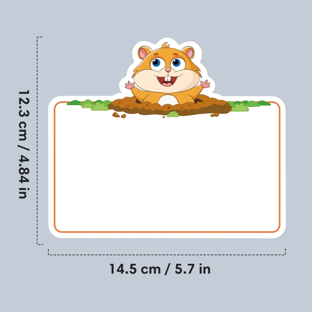 Children Hamster Written Blank Card Rewrittable Board Kids Words Card Learning Toy Teaching Aids Game Interaction Card