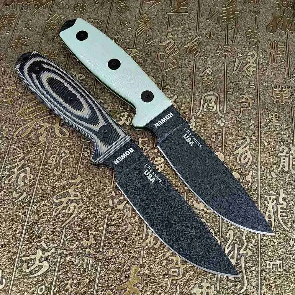 ESEE-4 Tactical Fixed Blade Knife S35VN Stonewashed Blade Two-color G10 Handle with Kydex Sheath Outdoor Survival Knife