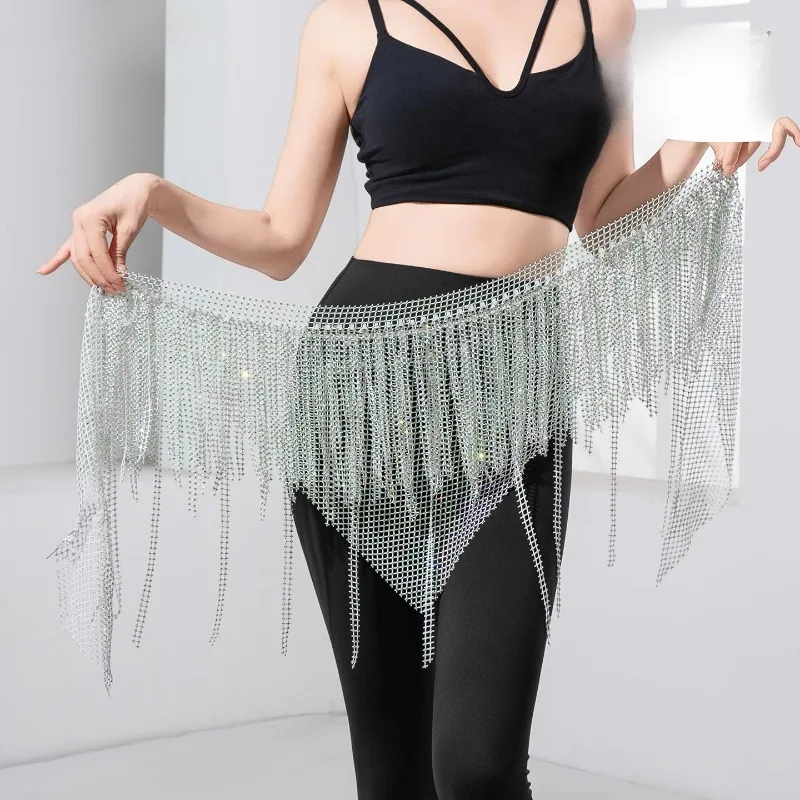 Cinto de dança do ventre personalizado, corrente de cintura, rede de pesca dinâmica, borla de diamante, cachecol de quadril, dança oriental, versátil, simi, cachecol de cintura