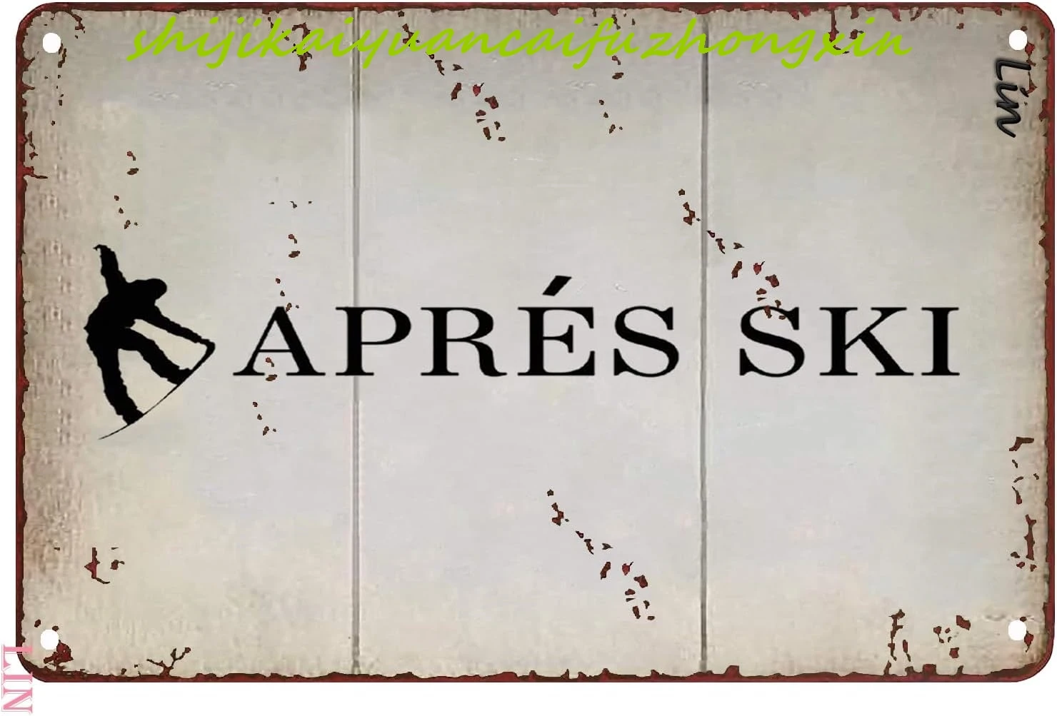 Ski Tin Sign Vintag… - image