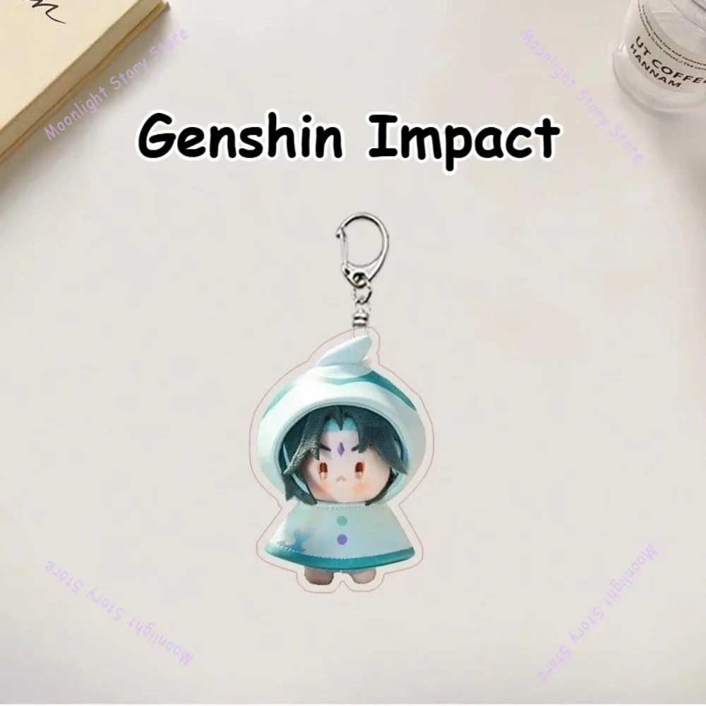 جينشين تأثير المحيطة الجنود شياو وان يي فو نينا سلسلة مفاتيح مصنوعة من الأكريليك حقيبة ظهر الطالب الكرتون اكسسوارات الديكور قلادة