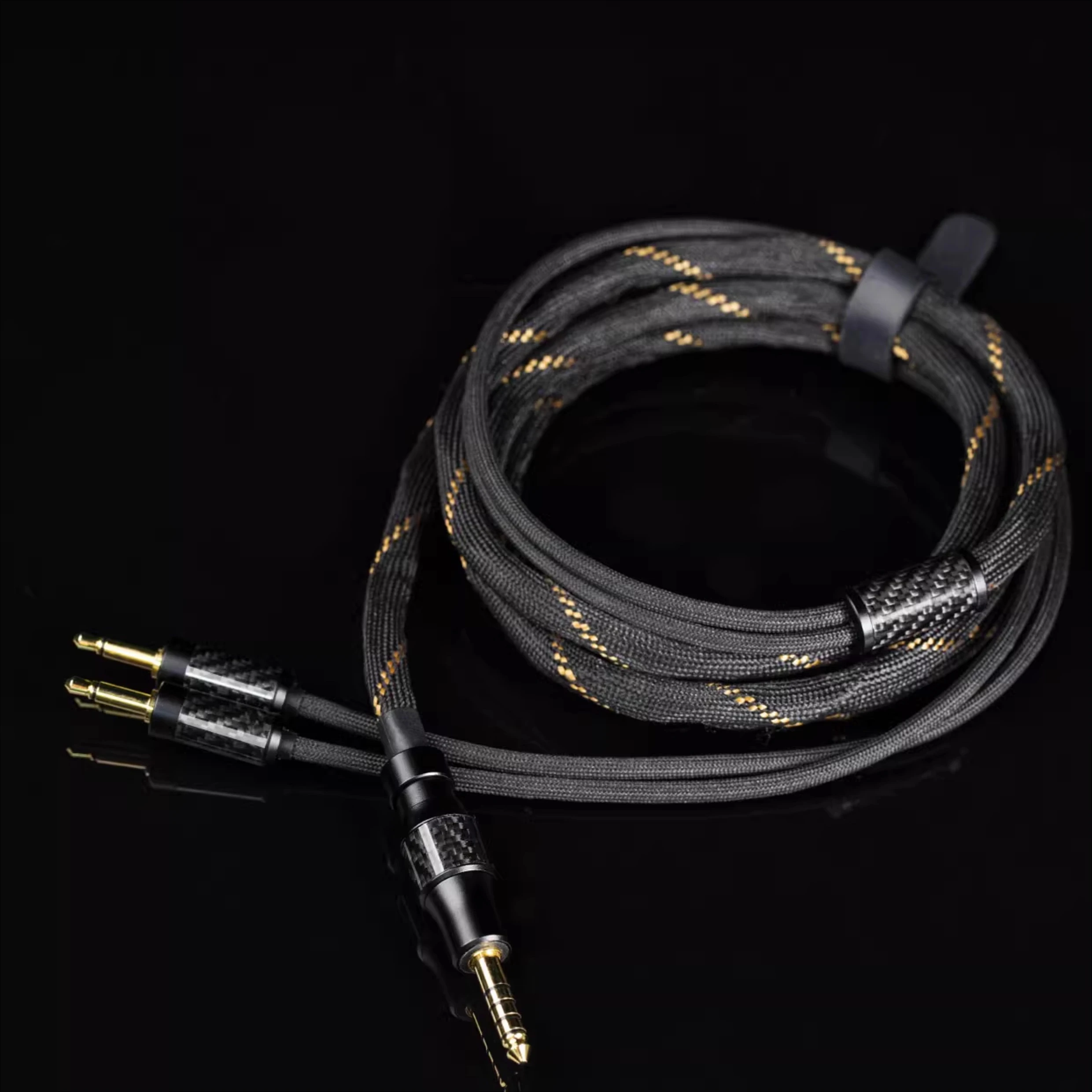FIIO LL-RC 2025 ヘッドフォンケーブル 老川単結晶銅 4.4mm オス - デュアル 3.5mm オス付き
