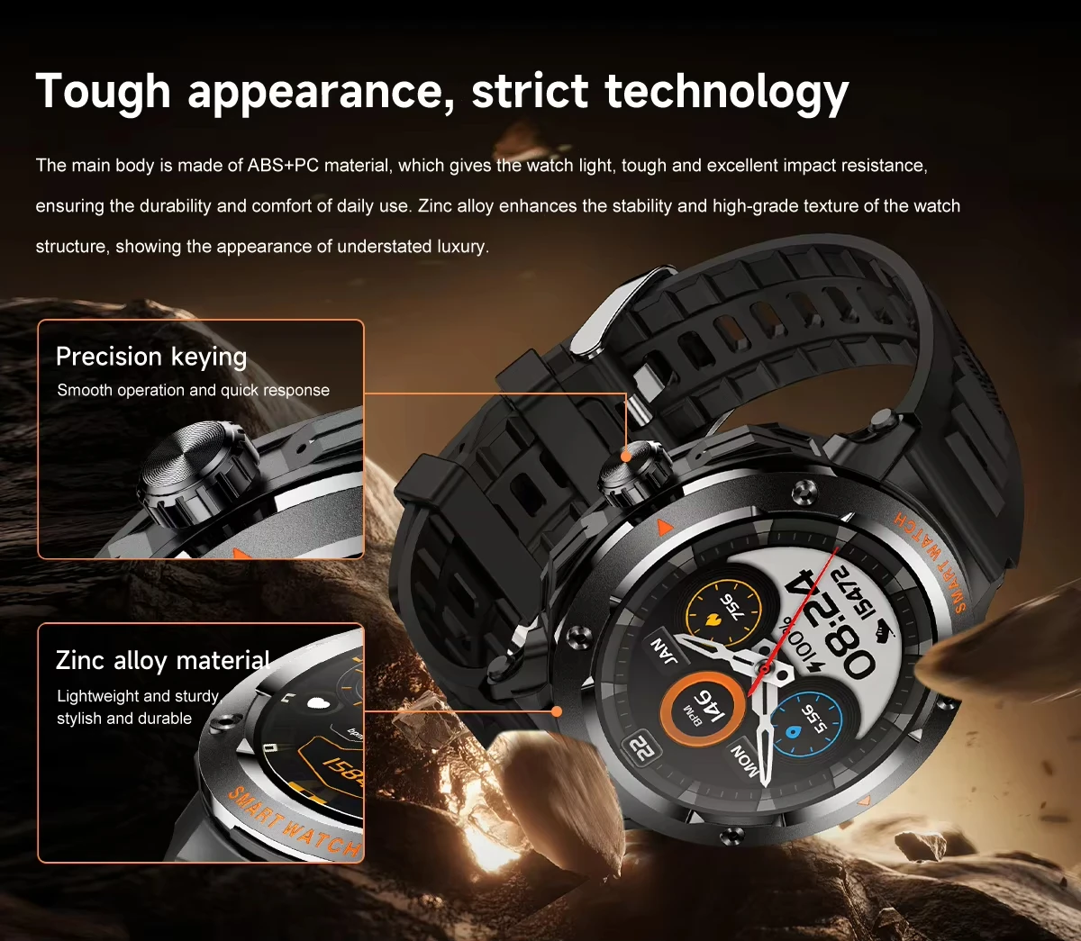 NFC Smart Watch with Wireless Earphone, Bluetooth Call