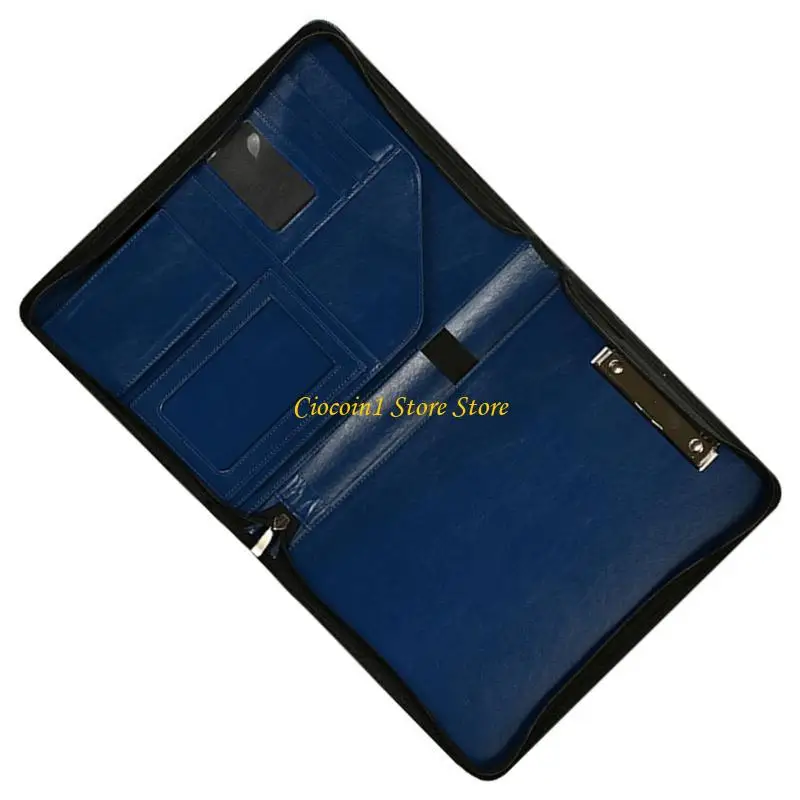 A3PC Business File Case with Cliffork Hultsiptments Compartments Sheippered Leather Folder