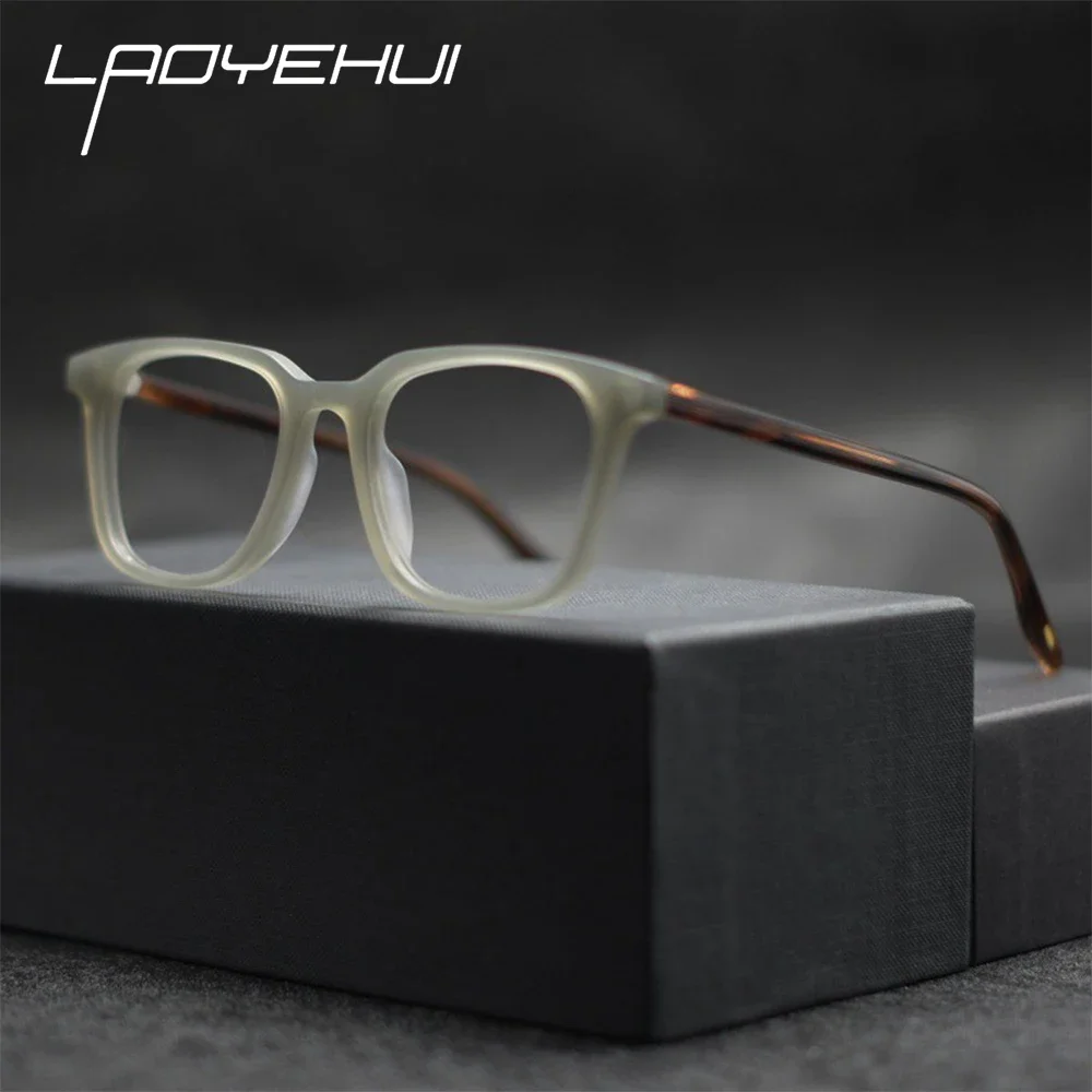 Retro Men Myopia Eyewear TR Square Optical Prescription Frames Luxury Brand Trend Anti Blue Light Computer Eyeglasses Customize