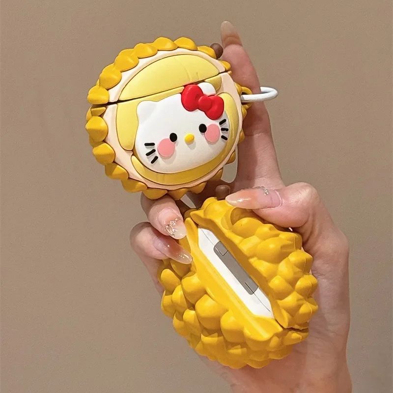 

Hello Kitty Durian Bluetooth Protective Shockproof Earphone Silicone Cover For Airpod Pro 2 Case/Airpods 1/2/3 Case Funda Girls