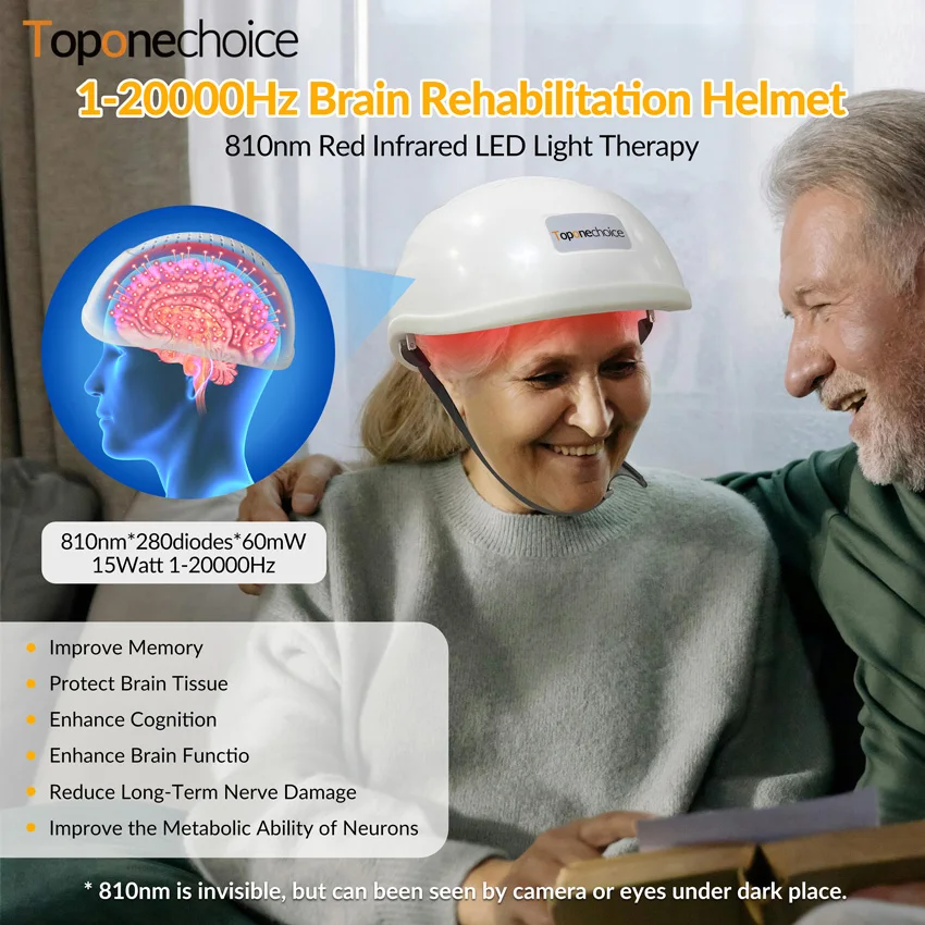 

810nm 280 Diodes Photodynamic Near Infrared Light Therapy PBM Brain Stimulation Helmet for Parkinsons Alzheimer Stroke Autism