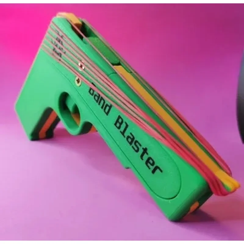 3DPrint 창의적이고 간단한 어린이7연속 화재 고무줄 총 장난감