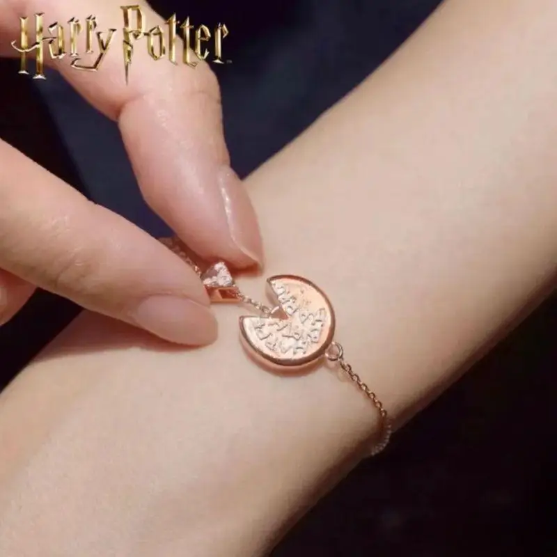 Bracelet à breloques Harry Potter pour gâteau d'anniversaire, accessoire de poignet réglable, glaçure colorée, film, télévision, délicat, or rose