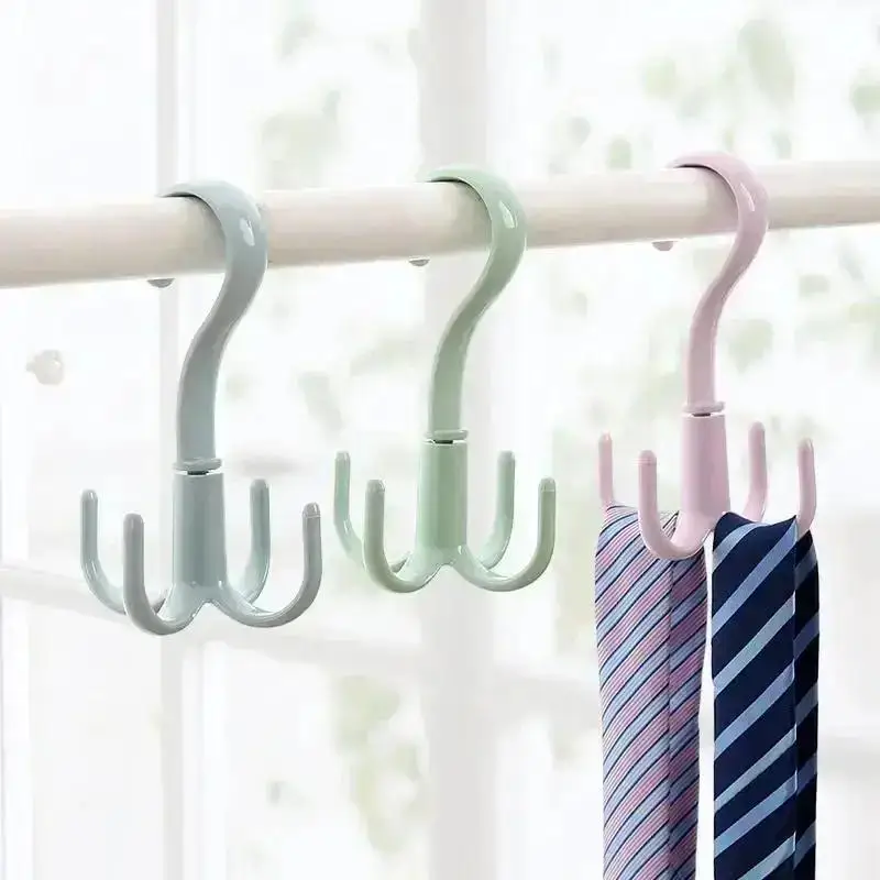 New Four Claw Hook Rotatable Bag Rack Multifunctional Bag Clothes And Hat Hook Sun Drying Shoe Rack Storage Artifact 4-claw Hook